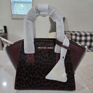 NWT Michael Kors Oxblood XS Satchel Crossbody Leather